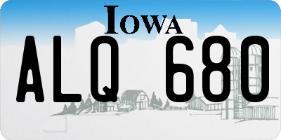 IA license plate ALQ680