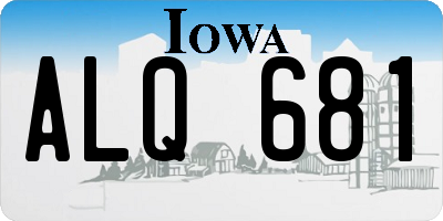 IA license plate ALQ681