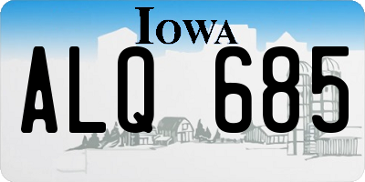 IA license plate ALQ685