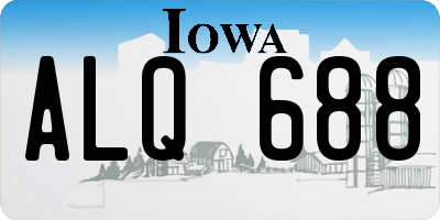 IA license plate ALQ688