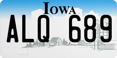IA license plate ALQ689