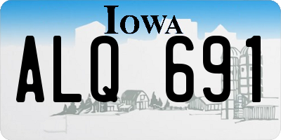 IA license plate ALQ691