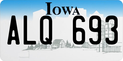 IA license plate ALQ693
