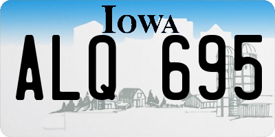 IA license plate ALQ695