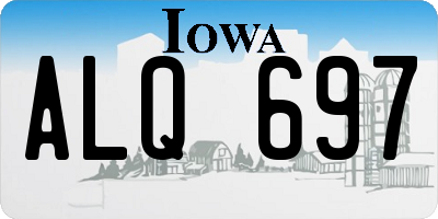 IA license plate ALQ697