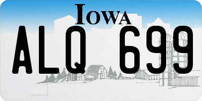 IA license plate ALQ699