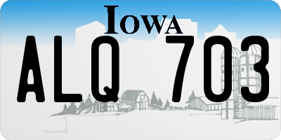 IA license plate ALQ703