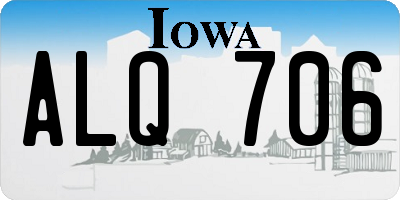 IA license plate ALQ706