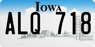 IA license plate ALQ718