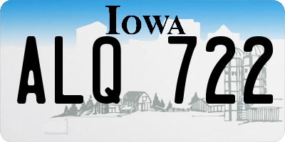 IA license plate ALQ722
