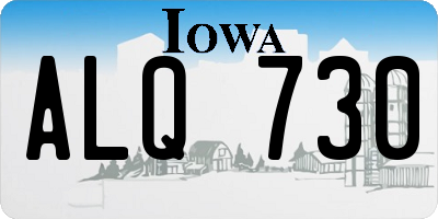IA license plate ALQ730