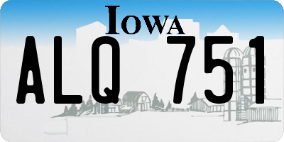 IA license plate ALQ751
