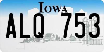 IA license plate ALQ753