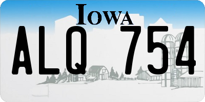 IA license plate ALQ754
