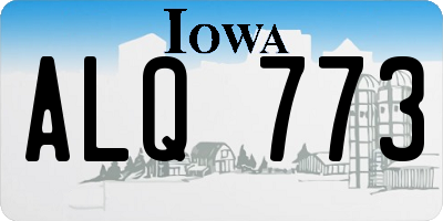 IA license plate ALQ773