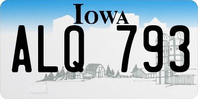 IA license plate ALQ793