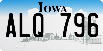 IA license plate ALQ796