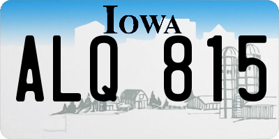 IA license plate ALQ815