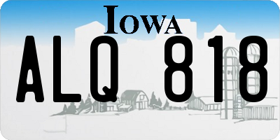 IA license plate ALQ818