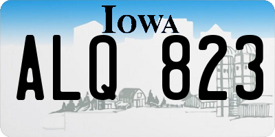 IA license plate ALQ823