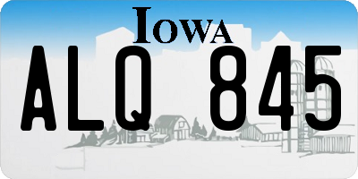 IA license plate ALQ845