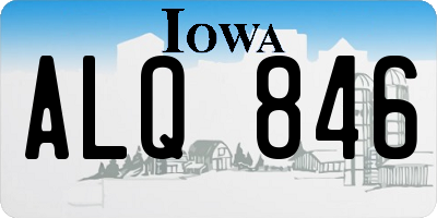 IA license plate ALQ846