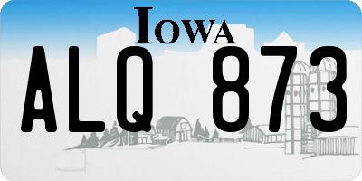 IA license plate ALQ873