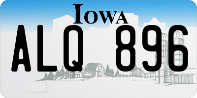 IA license plate ALQ896
