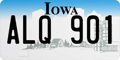 IA license plate ALQ901