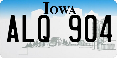 IA license plate ALQ904