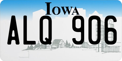 IA license plate ALQ906