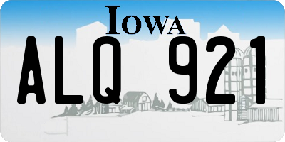 IA license plate ALQ921