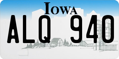 IA license plate ALQ940