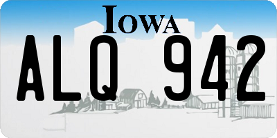 IA license plate ALQ942
