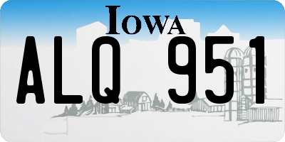 IA license plate ALQ951