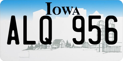 IA license plate ALQ956