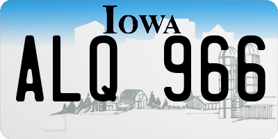 IA license plate ALQ966