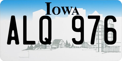 IA license plate ALQ976