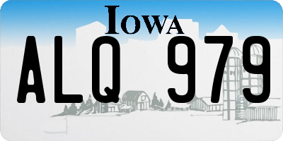 IA license plate ALQ979