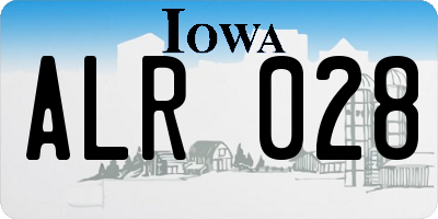 IA license plate ALR028