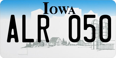 IA license plate ALR050