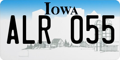 IA license plate ALR055