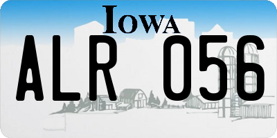 IA license plate ALR056