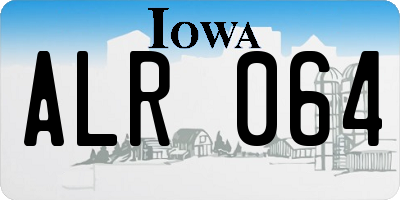 IA license plate ALR064