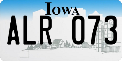 IA license plate ALR073