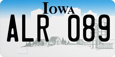 IA license plate ALR089
