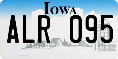 IA license plate ALR095