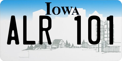 IA license plate ALR101
