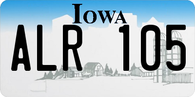 IA license plate ALR105