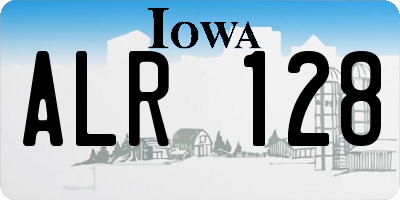 IA license plate ALR128